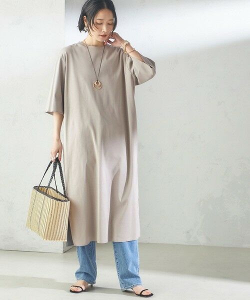 SHIPS for women/シップスウィメン 《予約》【SHIPS別注】WRAPINKNOT:クルーネック カット ワンピース グレー ONE SIZE SHIPS for women/シップスウィメン 《予約》【SHIPS別注】WRAPINKNOT:クルーネック カット ワンピース グレー ONE SIZE