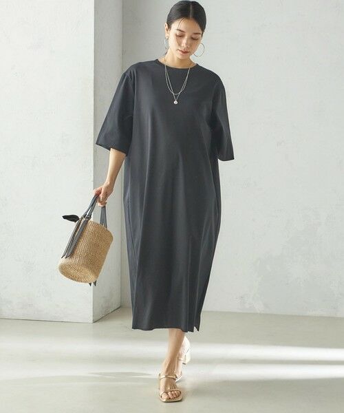 SHIPS / シップス ロング・マキシ丈ワンピース | 【SHIPS別注】WRAPINKNOT:クルーネック カット ワンピース | 詳細20