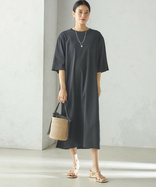 SHIPS / シップス ロング・マキシ丈ワンピース | 【SHIPS別注】WRAPINKNOT:クルーネック カット ワンピース | 詳細15