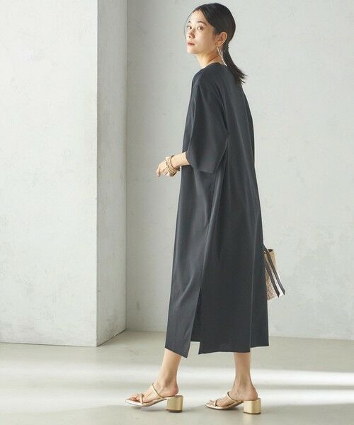 SHIPS for women/シップスウィメン 《予約》【SHIPS別注】WRAPINKNOT:クルーネック カット ワンピース ブラック ONE SIZE SHIPS for women/シップスウィメン 《予約》【SHIPS別注】WRAPINKNOT:クルーネック カット ワンピース ブラック ONE SIZE