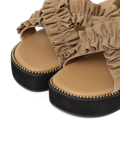 SHIPS / シップス サンダル | 【WEB限定】クロス フリル プラット フォーム サンダル | 詳細28