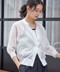 SHIPS / シップス カーディガン・ボレロ | 〈手洗い可能〉ラミー混 シアー カーディガン