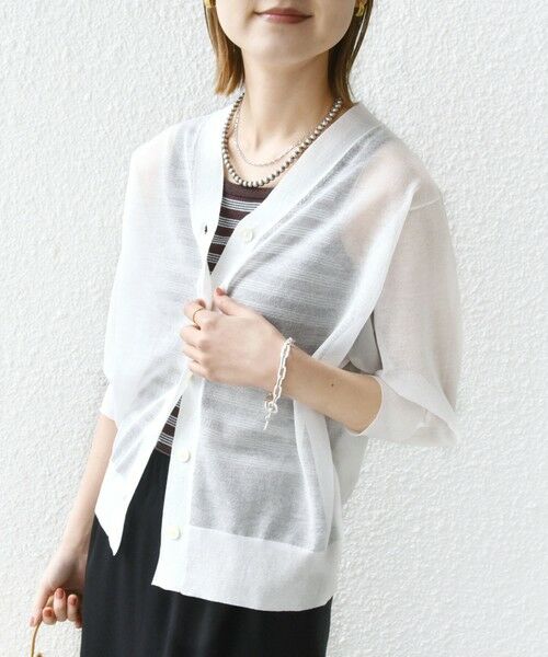 SHIPS / シップス カーディガン・ボレロ | 〈手洗い可能〉ラミー混 シアー カーディガン | 詳細10