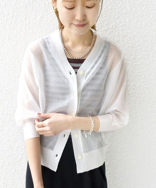SHIPS / シップス カーディガン・ボレロ | 〈手洗い可能〉ラミー混 シアー カーディガン | 詳細13