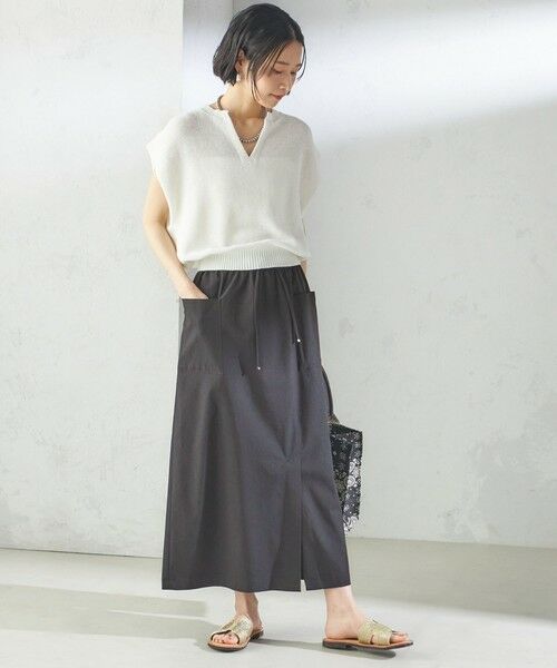 SHIPS / シップス ニット・セーター | 〈手洗い可能〉ポリエステル 麻 スキッパー プルオーバー | 詳細18