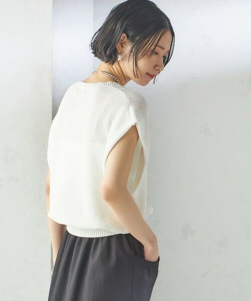 SHIPS / シップス ニット・セーター | 〈手洗い可能〉ポリエステル 麻 スキッパー プルオーバー | 詳細23