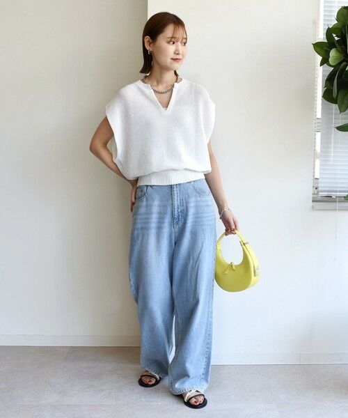 SHIPS / シップス ニット・セーター | 〈手洗い可能〉ポリエステル 麻 スキッパー プルオーバー | 詳細25