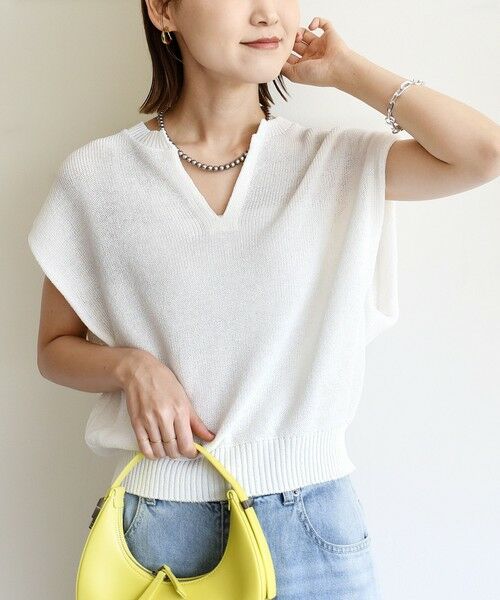 SHIPS / シップス ニット・セーター | 〈手洗い可能〉ポリエステル 麻 スキッパー プルオーバー | 詳細29