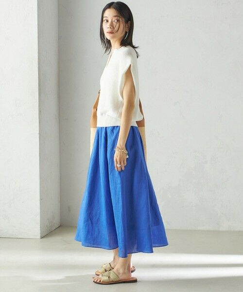 SHIPS / シップス ニット・セーター | 〈手洗い可能〉ポリエステル 麻 スキッパー プルオーバー | 詳細3