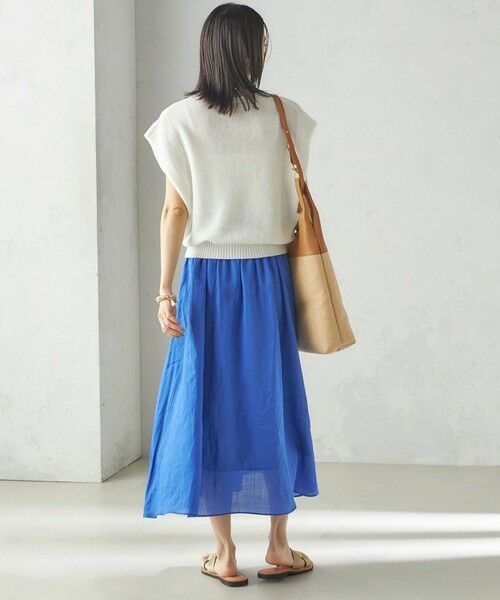 SHIPS / シップス ニット・セーター | 〈手洗い可能〉ポリエステル 麻 スキッパー プルオーバー | 詳細5