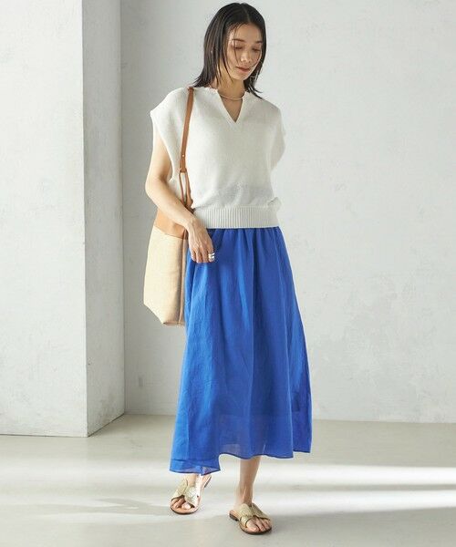 SHIPS / シップス ニット・セーター | 〈手洗い可能〉ポリエステル 麻 スキッパー プルオーバー | 詳細6