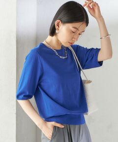 SHIPS / シップス ニット・セーター | 〈接触冷感 / 手洗い可能〉アイスコットン ショート スリーブ プルオーバー