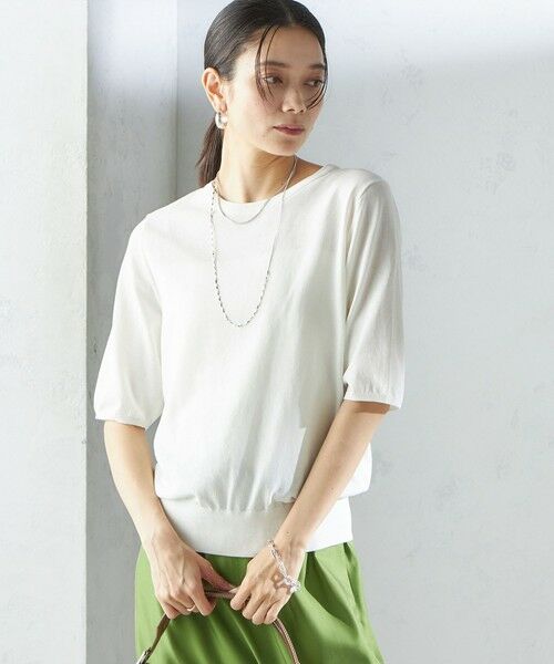 SHIPS / シップス ニット・セーター | 〈接触冷感 / 手洗い可能〉アイスコットン ショート スリーブ プルオーバー | 詳細18