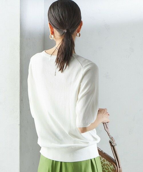 SHIPS / シップス ニット・セーター | 〈接触冷感 / 手洗い可能〉アイスコットン ショート スリーブ プルオーバー | 詳細20