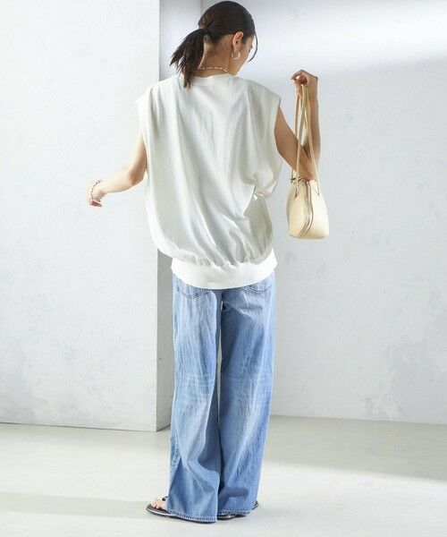 SHIPS / シップス ベスト | 〈接触冷感 / 手洗い可能〉アイスコットン フレンチ スリーブ ジレ カーディガン | 詳細15