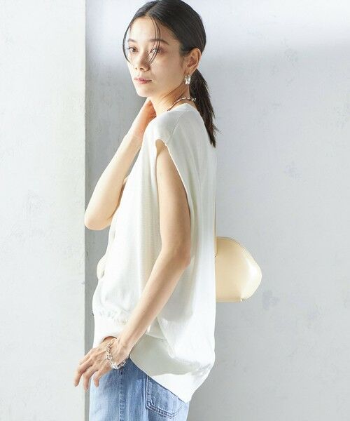 SHIPS / シップス ベスト | 〈接触冷感 / 手洗い可能〉アイスコットン フレンチ スリーブ ジレ カーディガン | 詳細19