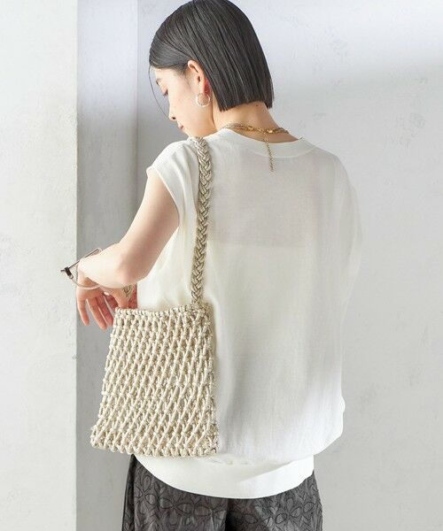 SHIPS / シップス ベスト | 〈接触冷感 / 手洗い可能〉アイスコットン フレンチ スリーブ ジレ カーディガン | 詳細9