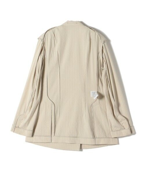 SHIPS / シップス テーラードジャケット | SHIPS Primary Navy Label:麻混 ストライプ ストレッチ ダブル ジャケット | 詳細3