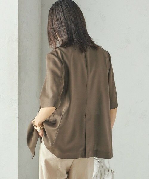 SHIPS / シップス テーラードジャケット | 〈手洗い可能〉ダブル 半袖 ジャケット | 詳細10