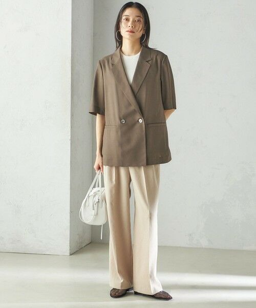 SHIPS / シップス テーラードジャケット | 〈手洗い可能〉ダブル 半袖 ジャケット | 詳細12