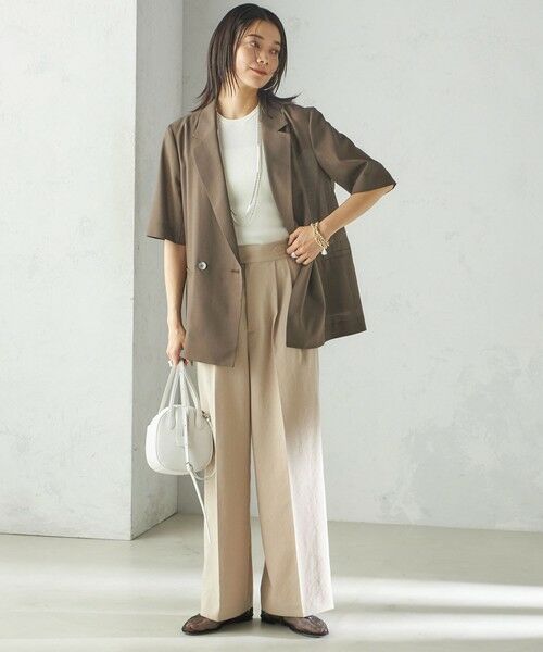 SHIPS / シップス テーラードジャケット | 〈手洗い可能〉ダブル 半袖 ジャケット | 詳細2