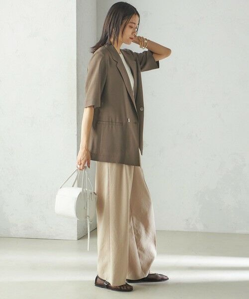 SHIPS / シップス テーラードジャケット | 〈手洗い可能〉ダブル 半袖 ジャケット | 詳細5