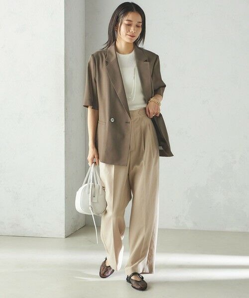 SHIPS / シップス テーラードジャケット | 〈手洗い可能〉ダブル 半袖 ジャケット | 詳細6