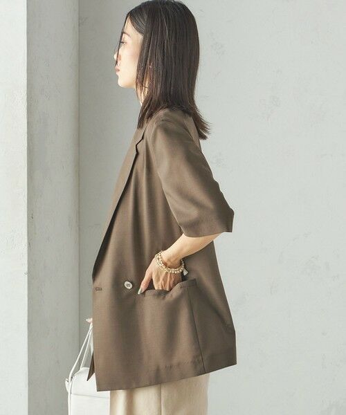 SHIPS / シップス テーラードジャケット | 〈手洗い可能〉ダブル 半袖 ジャケット | 詳細9