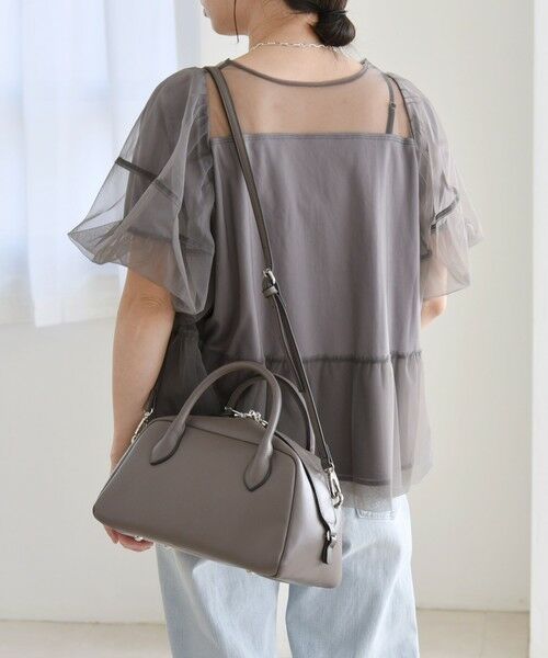 SHIPS / シップス ショルダーバッグ | quaranciel: ダブルジップ デザイン ボストン ショルダー バッグ | 詳細7