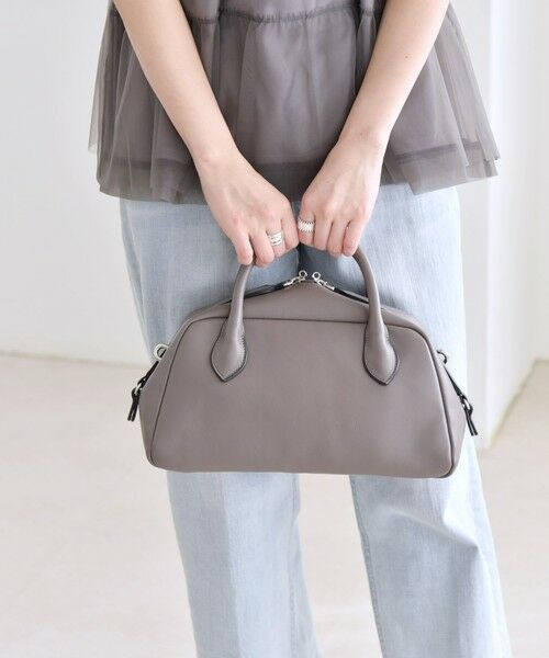 SHIPS for women/シップスウィメン quaranciel: ダブルジップ デザイン ボストン ショルダー バッグ チャコールグレー ONE SIZE SHIPS for women/シップスウィメン quaranciel: ダブルジップ デザイン ボストン ショルダー バッグ チャコールグレー ONE SIZE