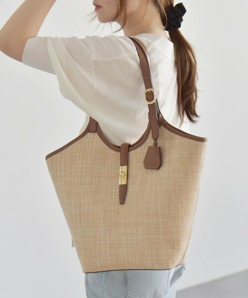 SHIPS for women/シップスウィメン 《予約》quaranciel: A4 メタル カゴ トートバッグ ベージュ ONE SIZE SHIPS for women/シップスウィメン 《予約》quaranciel: A4 メタル カゴ トートバッグ ベージュ ONE SIZE