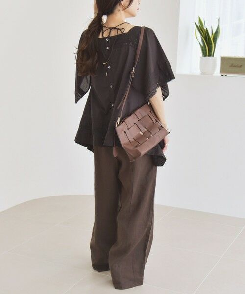 SHIPS / シップス シャツ・ブラウス | quaranciel:〈洗濯機可能〉コットン レース ライン スクエア ネック ブラウス | 詳細16