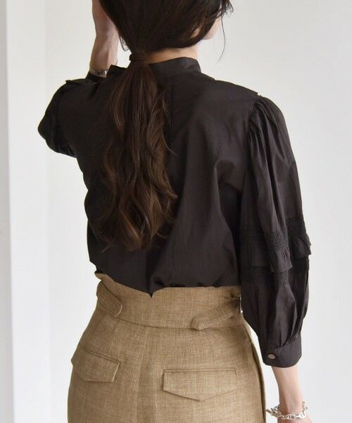 SHIPS / シップス シャツ・ブラウス | quaranciel:〈洗濯機可能〉コットン レース ライン フリル パフスリーブ ブラウス | 詳細18