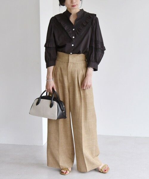 SHIPS / シップス シャツ・ブラウス | quaranciel:〈洗濯機可能〉コットン レース ライン フリル パフスリーブ ブラウス | 詳細15