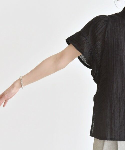 SHIPS / シップス シャツ・ブラウス | quaranciel:〈洗濯機可能〉スタンドカラー シアー フリル ハーフスリーブ ブラウス | 詳細27