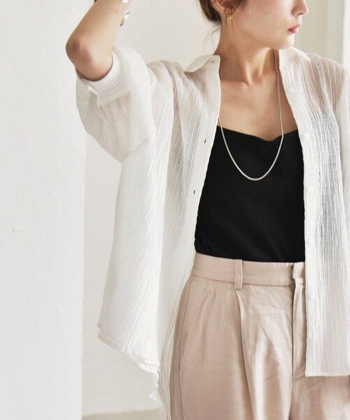 SHIPS / シップス シャツ・ブラウス | quaranciel :〈洗濯機可能〉シアー バンピー レギュラーカラー パフ シャツ ブラウス | 詳細3