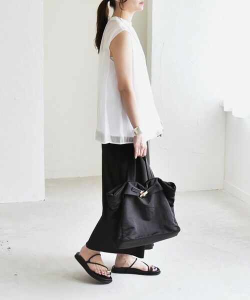 SHIPS / シップス シャツ・ブラウス | quaranciel:〈洗濯機可能〉シアー ハイネック ノースリーブ ギャザー ブラウス | 詳細2