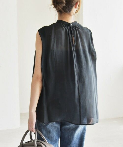 SHIPS / シップス シャツ・ブラウス | quaranciel:〈洗濯機可能〉シアー ハイネック ノースリーブ ギャザー ブラウス | 詳細28