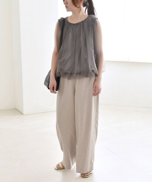 SHIPS / シップス Tシャツ | quaranciel:〈手洗い可能〉チュール バルーン ノースリーブ プルオーバー | 詳細1