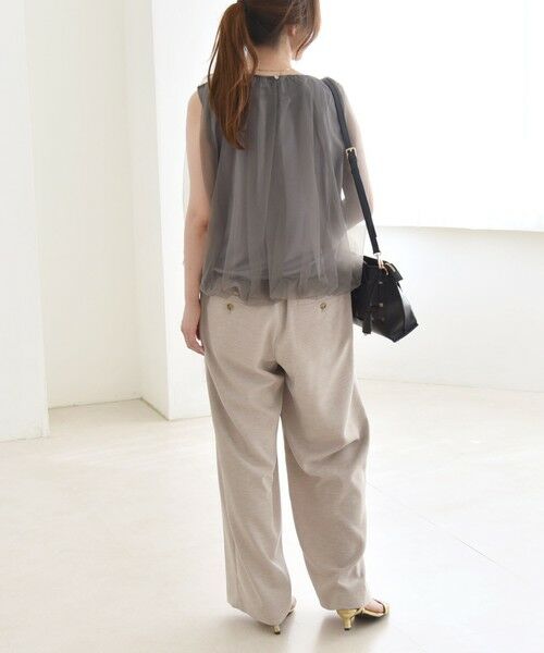 SHIPS / シップス Tシャツ | quaranciel:〈手洗い可能〉チュール バルーン ノースリーブ プルオーバー | 詳細2