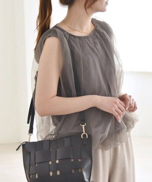 SHIPS / シップス Tシャツ | quaranciel:〈手洗い可能〉チュール バルーン ノースリーブ プルオーバー | 詳細6