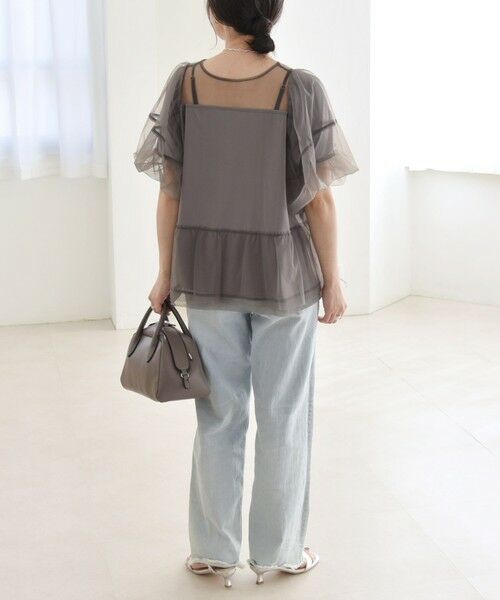 SHIPS / シップス カットソー | quaranciel:〈手洗い可能〉チュール パフスリーブ ドッキング プルオーバー | 詳細2