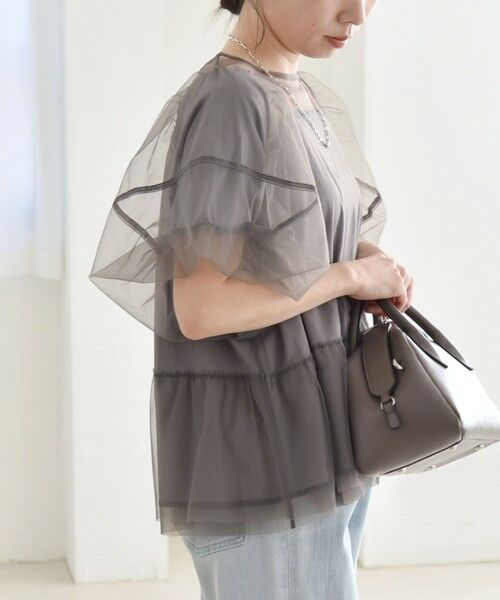 SHIPS / シップス カットソー | quaranciel:〈手洗い可能〉チュール パフスリーブ ドッキング プルオーバー | 詳細6