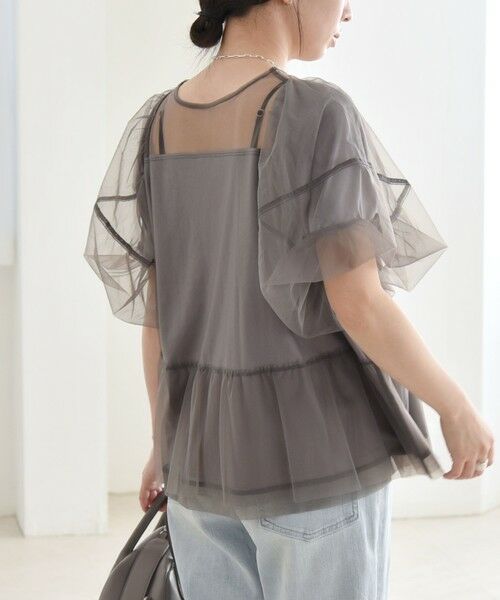 SHIPS / シップス カットソー | quaranciel:〈手洗い可能〉チュール パフスリーブ ドッキング プルオーバー | 詳細7