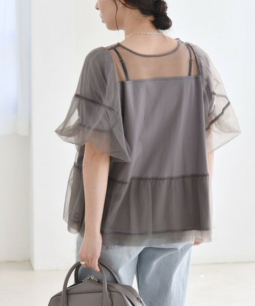 SHIPS / シップス カットソー | quaranciel:〈手洗い可能〉チュール パフスリーブ ドッキング プルオーバー | 詳細8