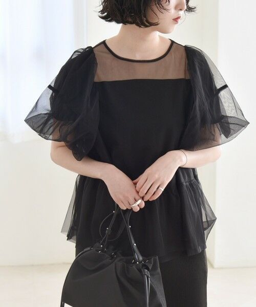 SHIPS / シップス カットソー | quaranciel:〈手洗い可能〉チュール パフスリーブ ドッキング プルオーバー | 詳細17