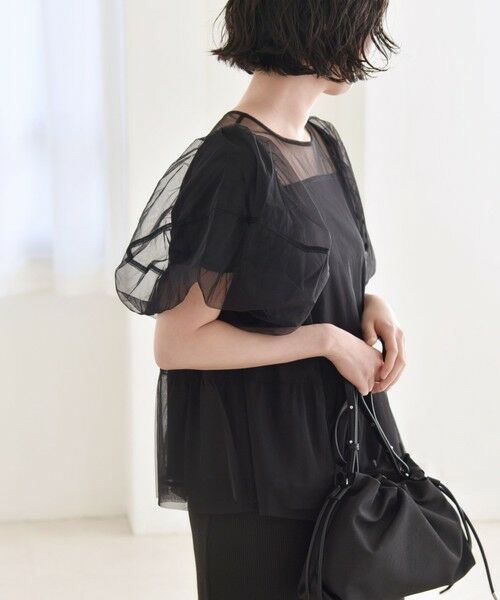 SHIPS / シップス カットソー | quaranciel:〈手洗い可能〉チュール パフスリーブ ドッキング プルオーバー | 詳細18