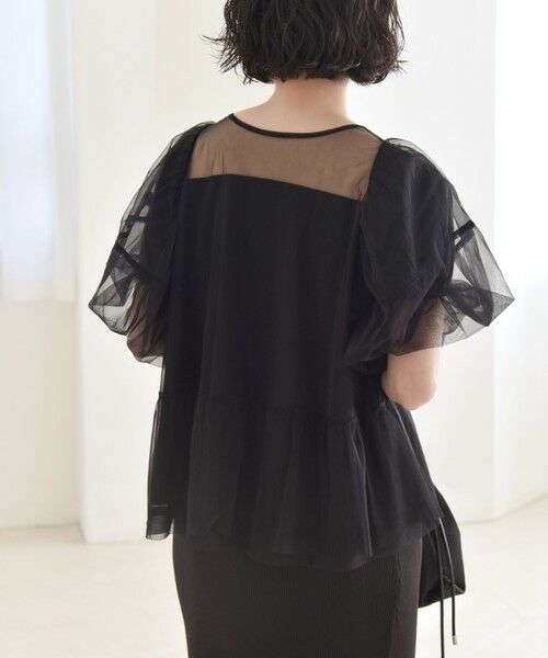 SHIPS / シップス カットソー | quaranciel:〈手洗い可能〉チュール パフスリーブ ドッキング プルオーバー | 詳細19