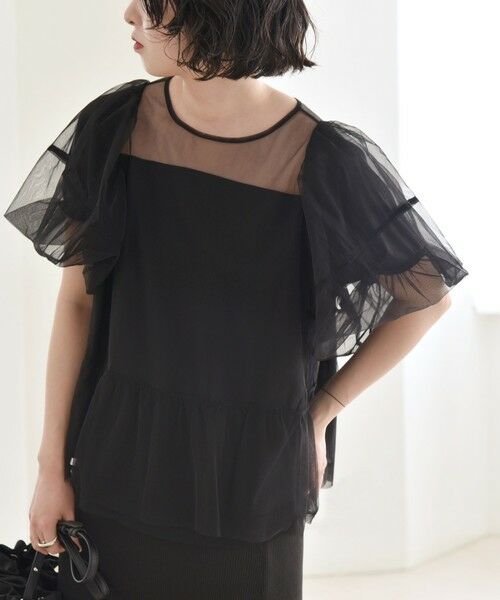 SHIPS / シップス カットソー | quaranciel:〈手洗い可能〉チュール パフスリーブ ドッキング プルオーバー | 詳細20