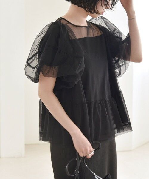 SHIPS / シップス カットソー | quaranciel:〈手洗い可能〉チュール パフスリーブ ドッキング プルオーバー | 詳細21